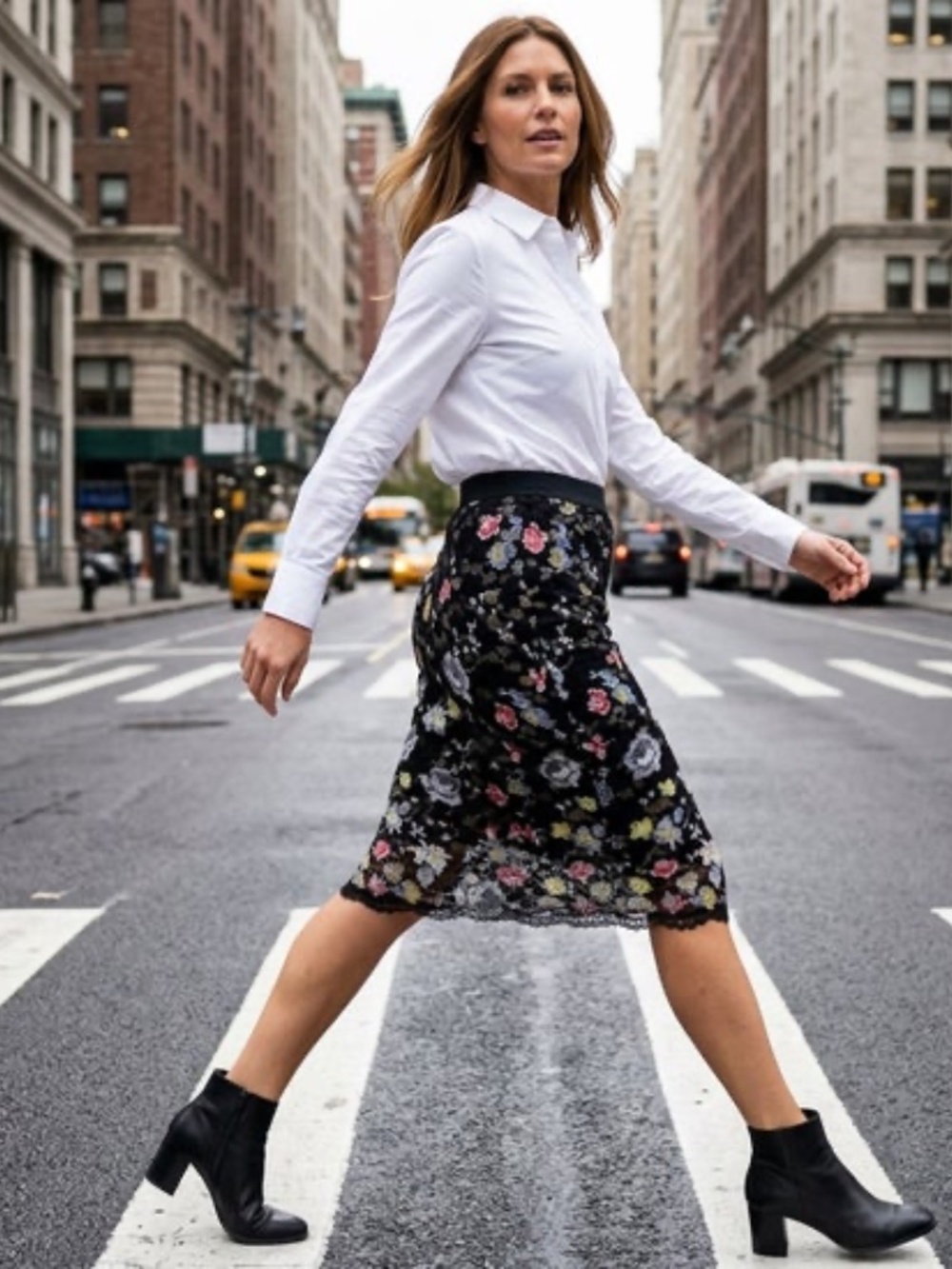 BCBG Maxazria Floral Pencil Skirt